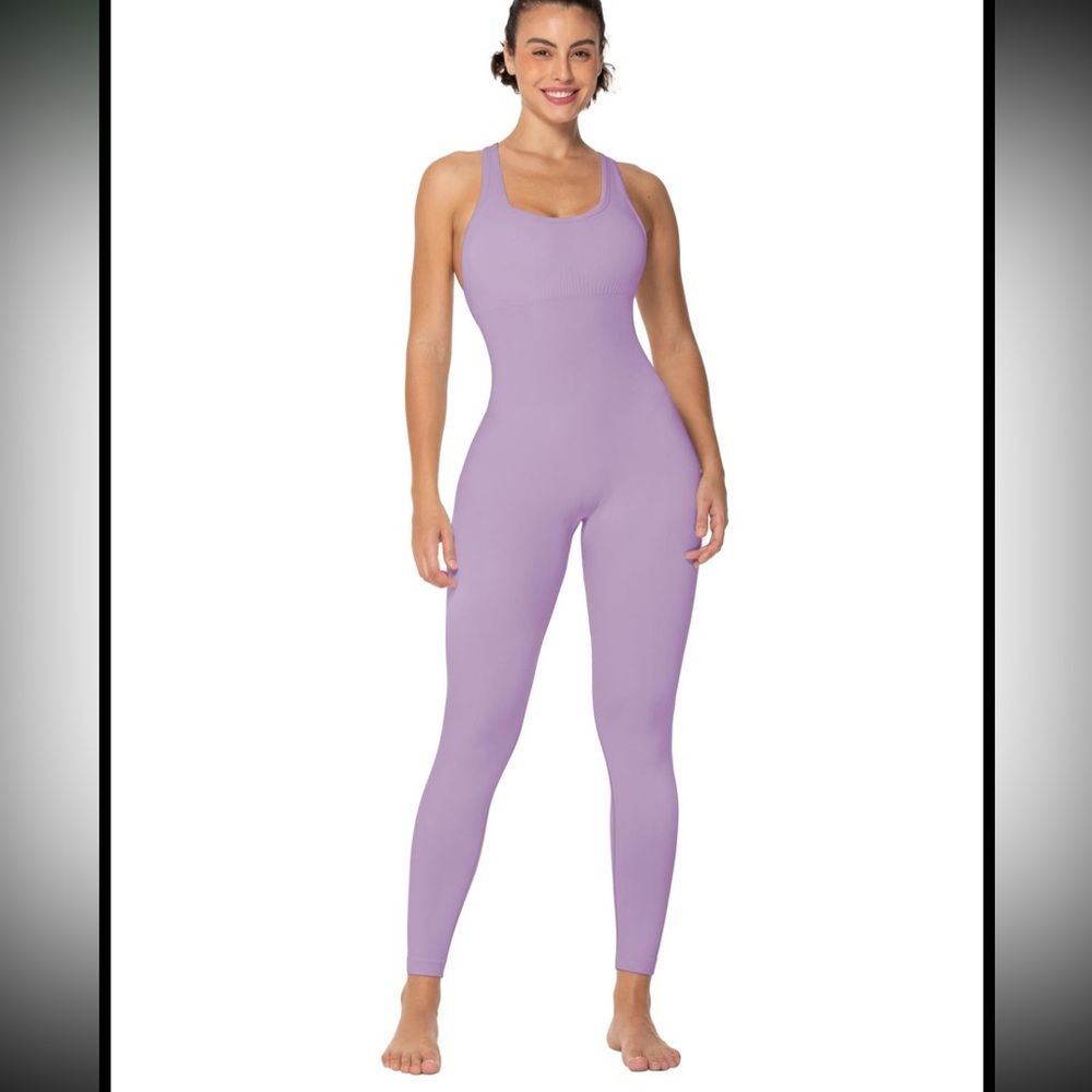 (12) Sunzel Seamless Lavender One-Piece Active Jumpsuit